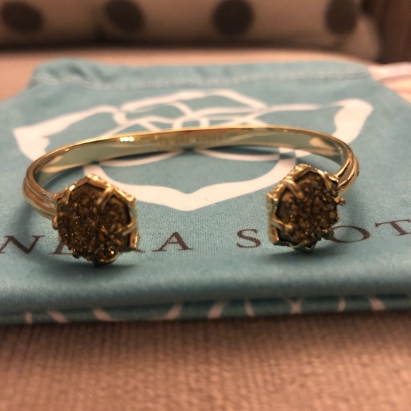 Kendra Scott Arden Bracelet - Gold Drusy - Picture 1 of 5